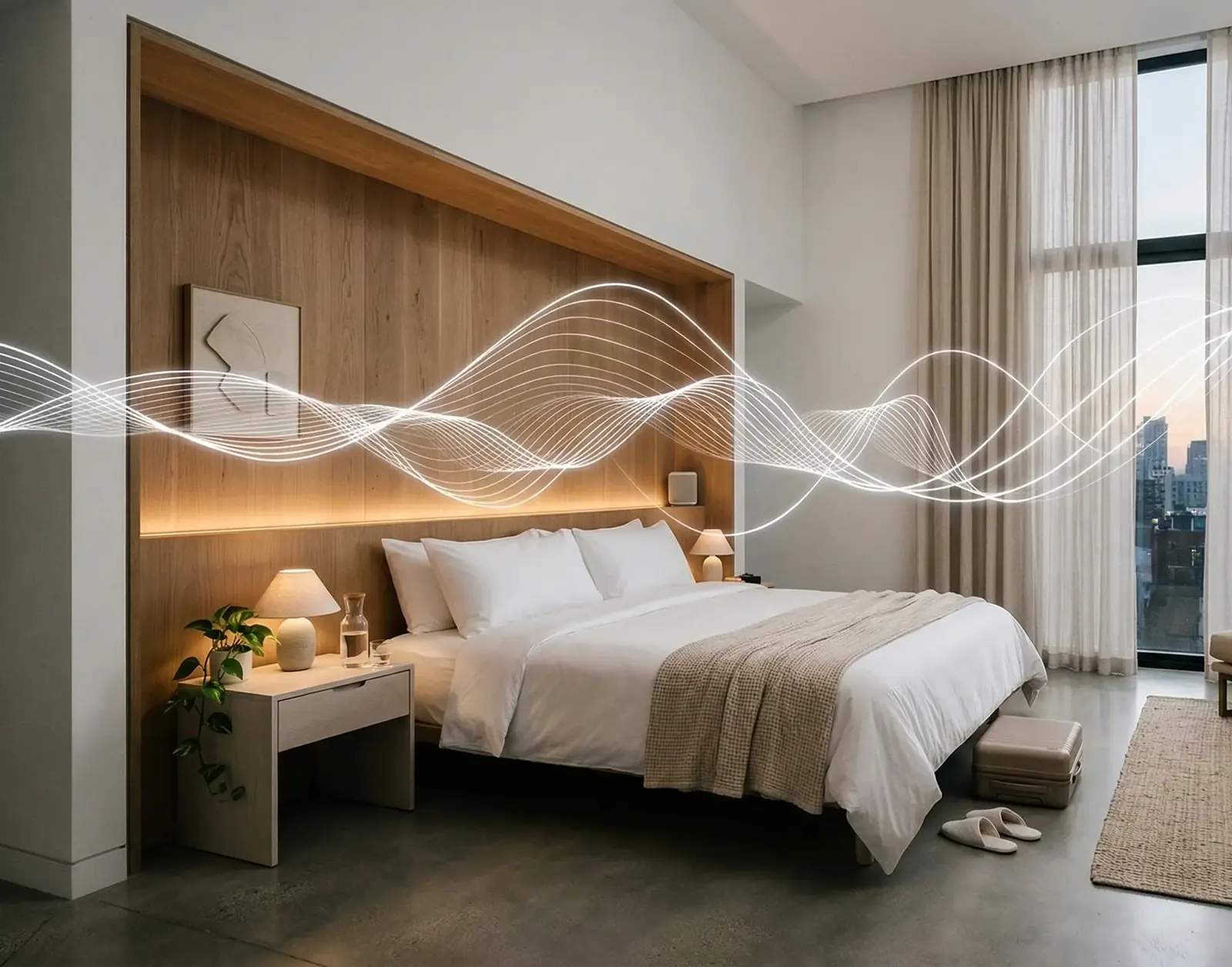 Habitación de hotel y el ruido que la atraviesa